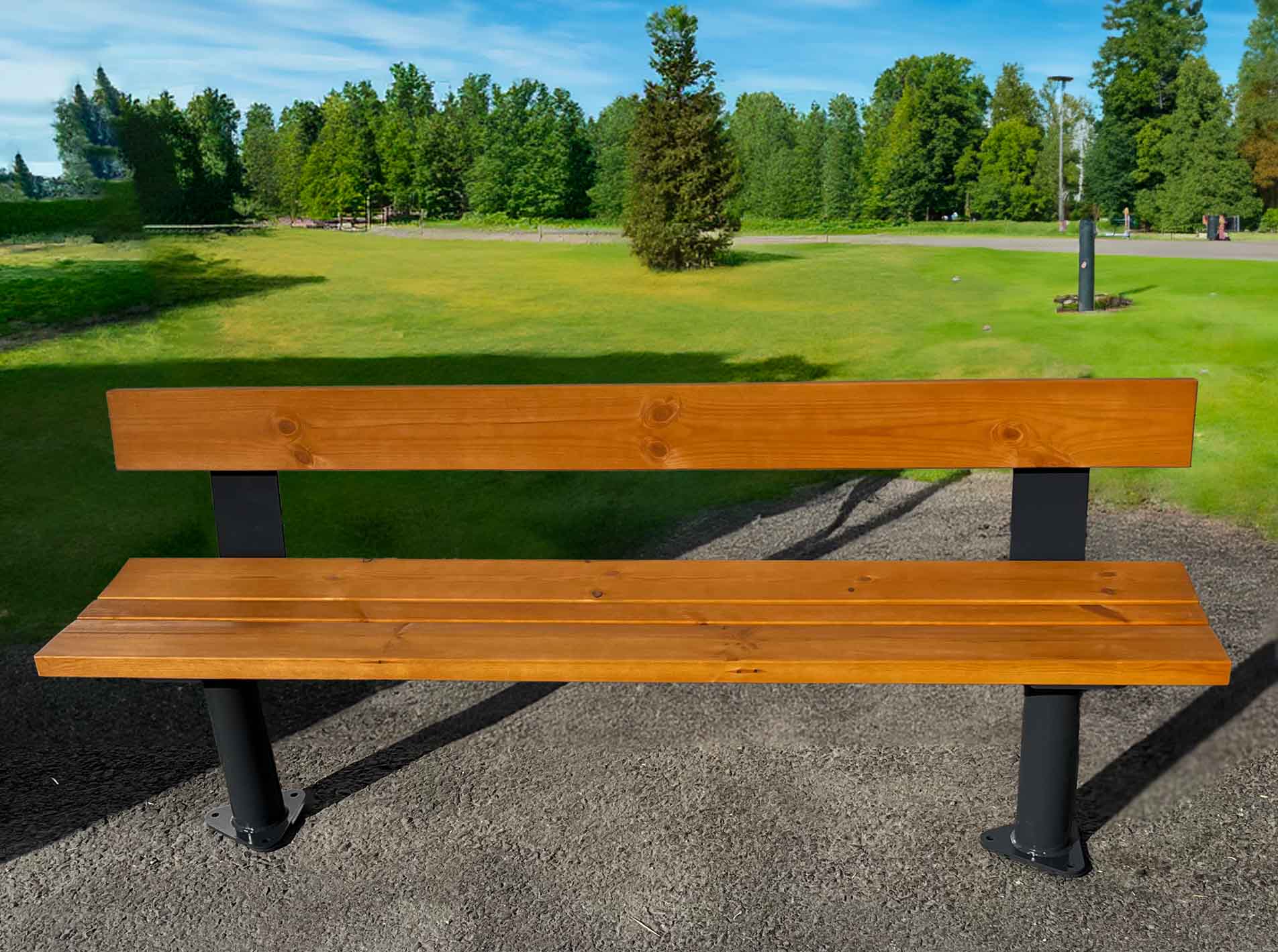 Penkki Kuusamo selkänojaton, SPM/M, betonoitava - Lehtovuori