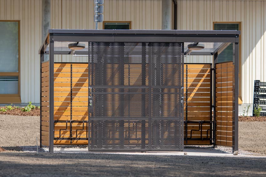 ViVa-pyörätalli CubiQ Standard -pyörätelineillä