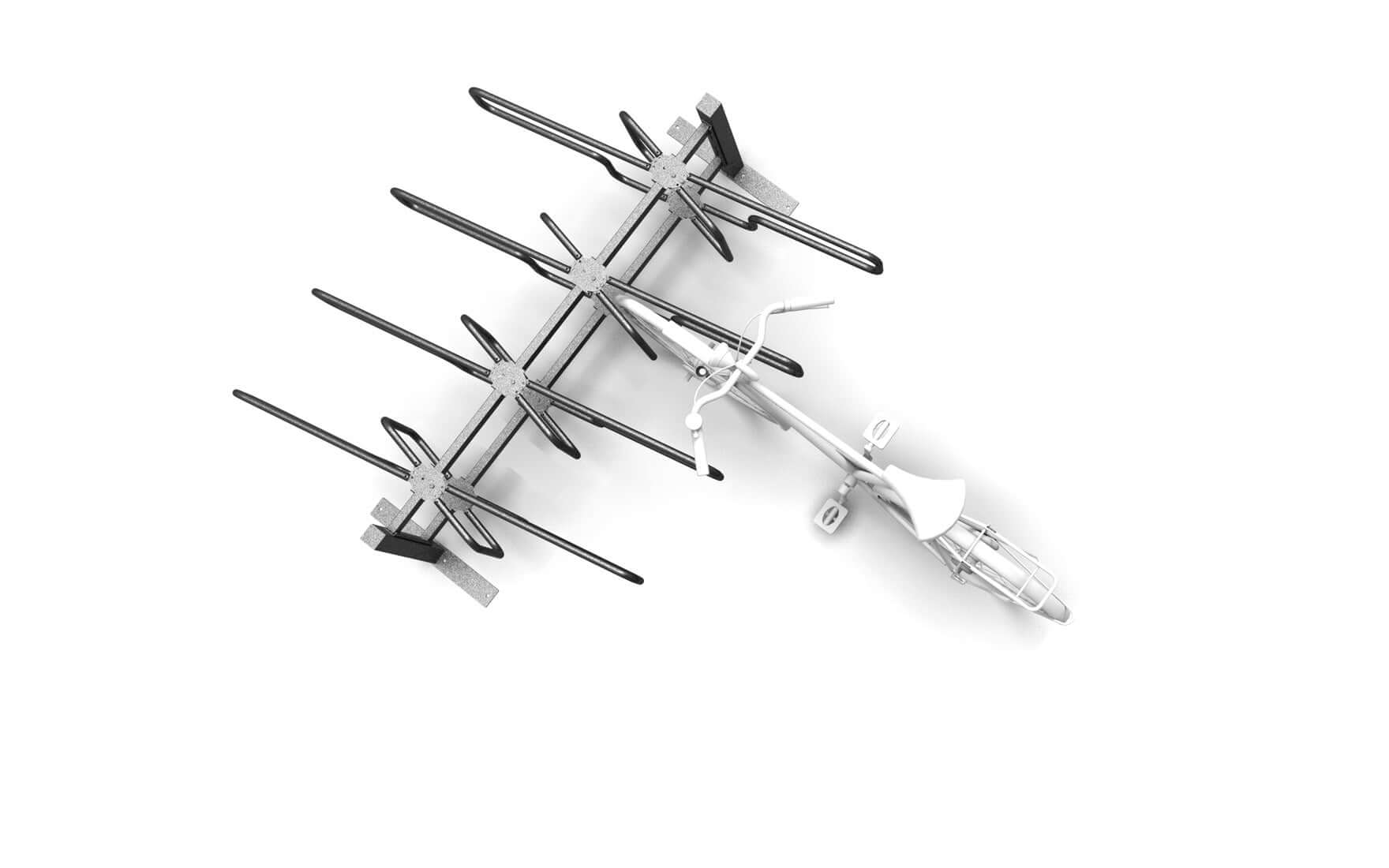 Pyöräteline CubiQ Standard, 2-puol, pinta-asennus