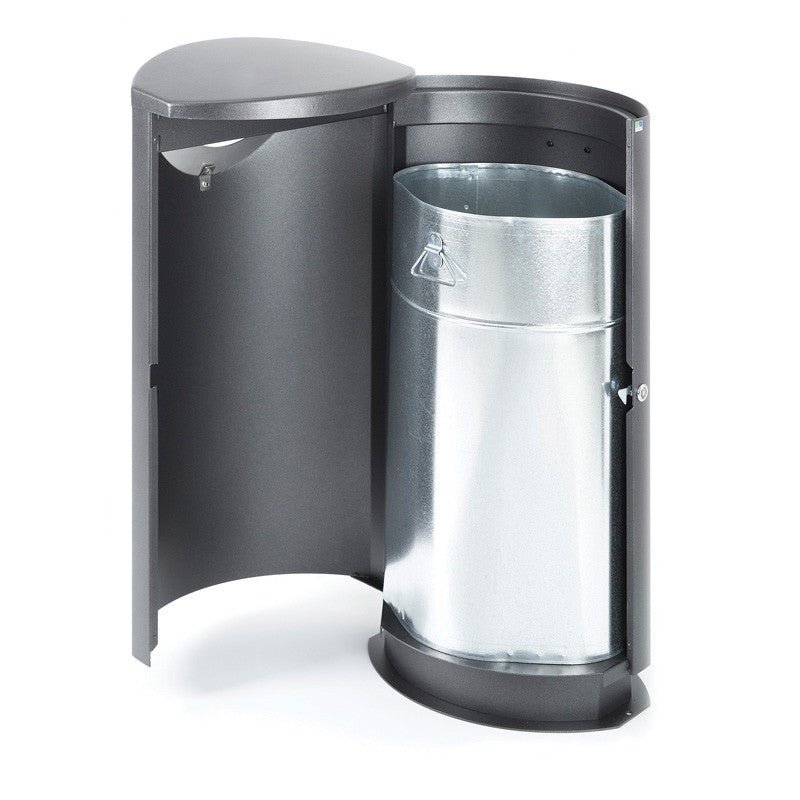 Ellipse 100 roska - astia metallijalustalla, maalattu - Lehtovuori