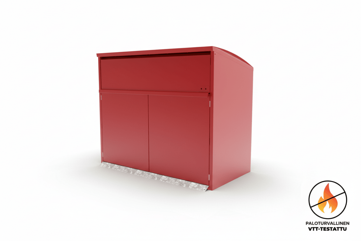 Paloturvallinen roskakatos Modul XL 001088-corten - Lehtovuori