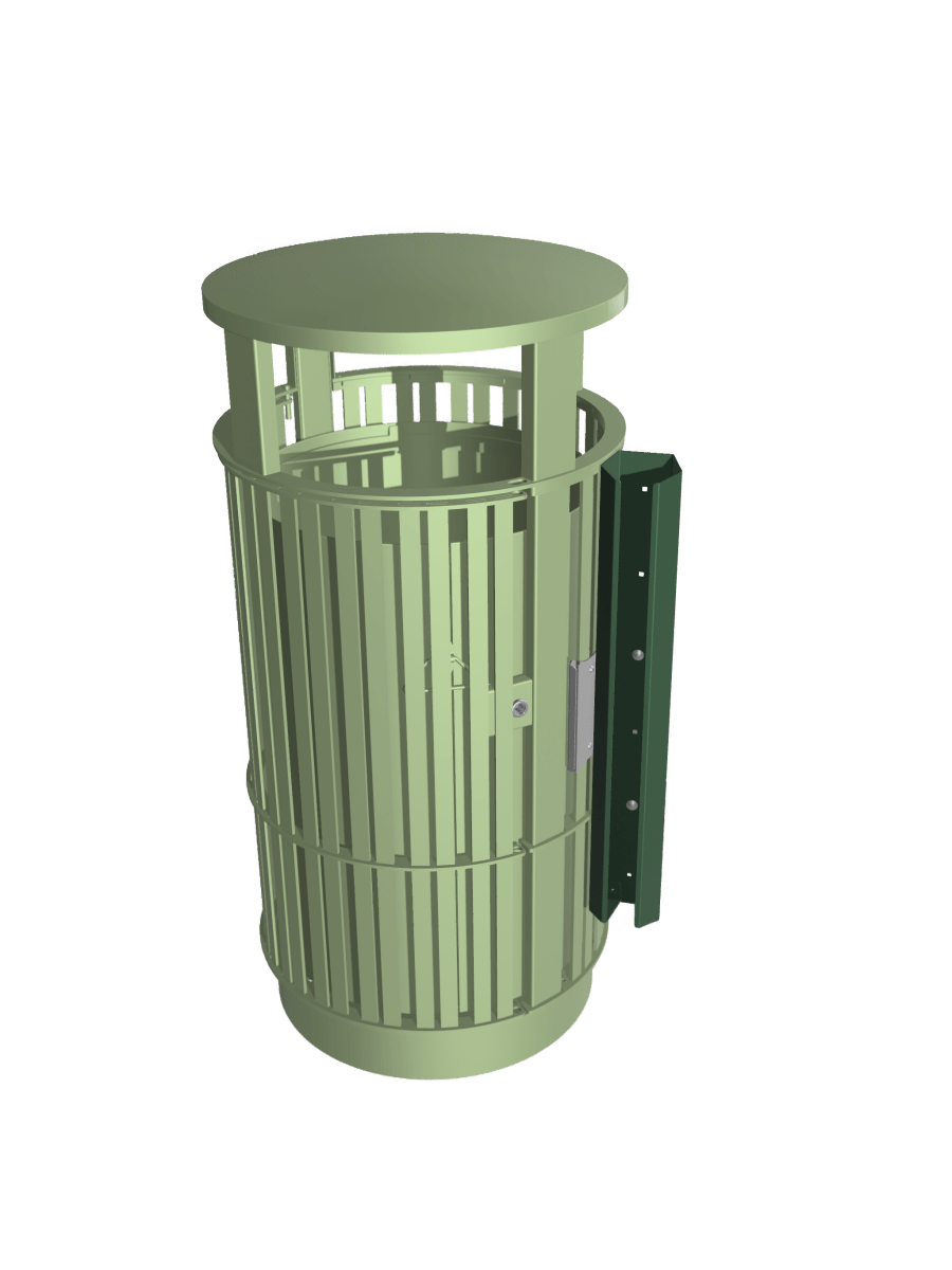 Panttiputki, pullojen ja tölkkien kierrätysastia P221345K-ral9010 - Lehtovuori