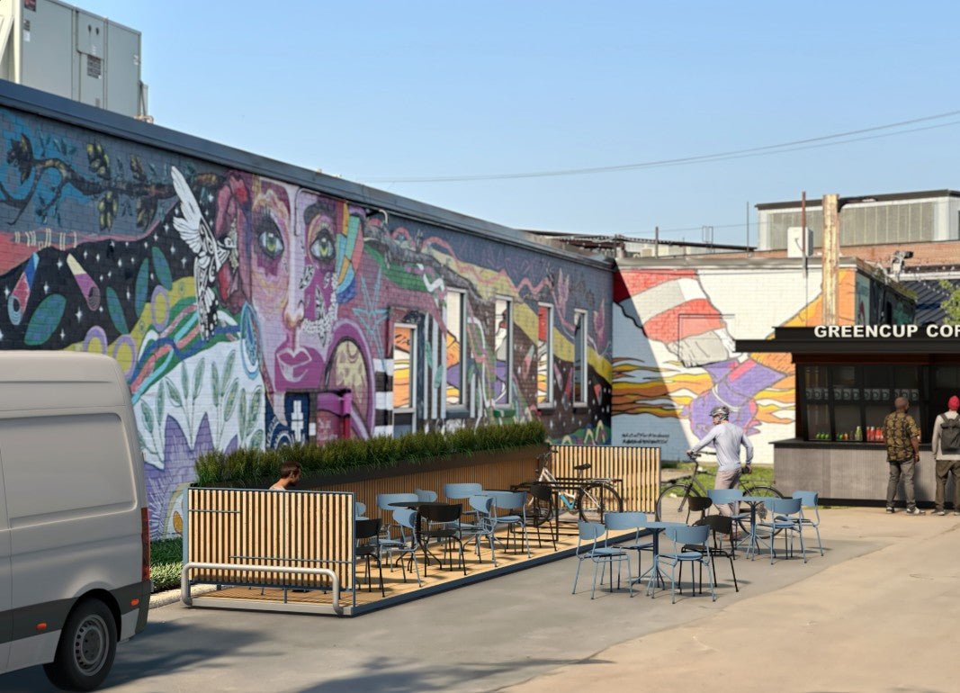 Parklet - terassiratkaisu mmcité Platform PLF101 - 108 - Lehtovuori