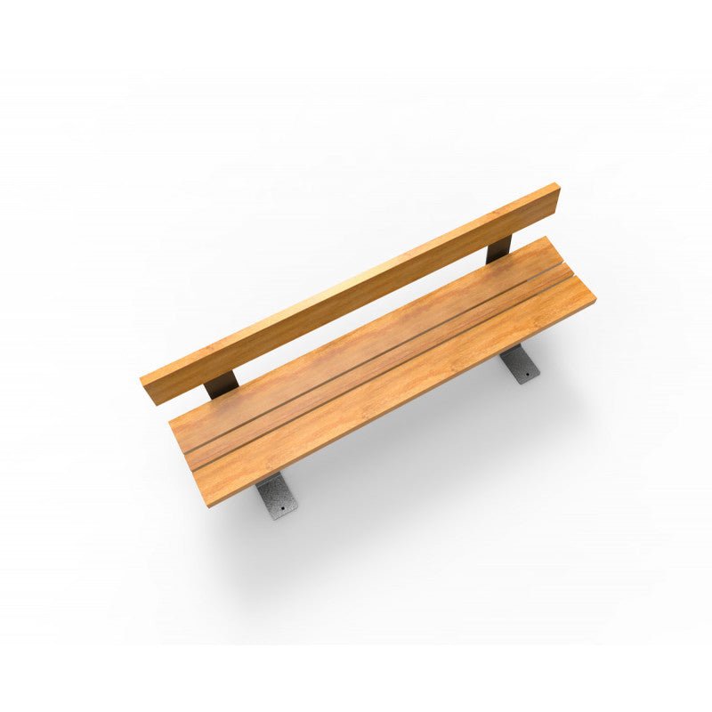 Penkki Kuusamo selkänojalla, SPM/M, betonoitava - Lehtovuori