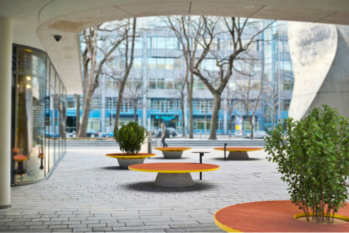 Puistonpenkki mmcité Conics CON311t CON311 - 202001 - ral1000 - 1 - Lehtovuori