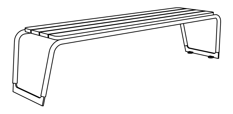 Puistonpenkki mmcité Linfa LNF1111t LNF1111 - 202000 - Lehtovuori