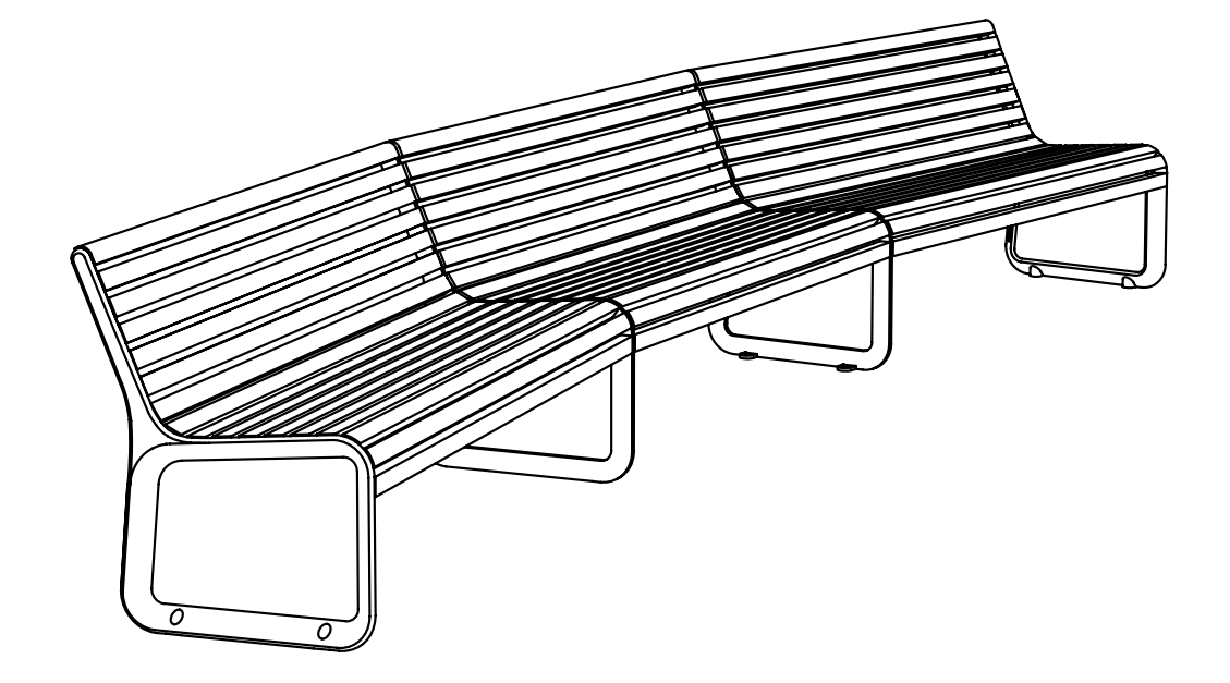 Puistonpenkki mmcité Portiqoa PQA175 - a - t PQA175 - a - 202000 - Lehtovuori