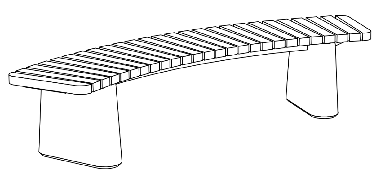 Puistonpenkki mmcité Reforma REF610t REF610 - 202002 - ral1000 - 1 - Lehtovuori
