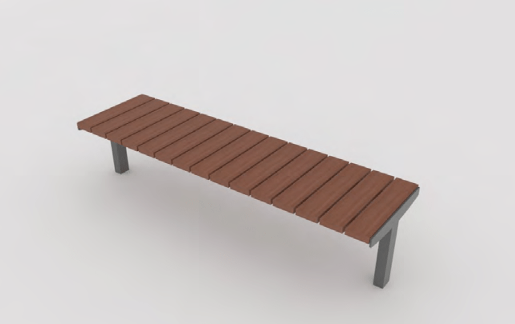 Puistonpenkki mmcité Vera Solo LVS311t LVS311 - 202000 - ral1000 - Lehtovuori