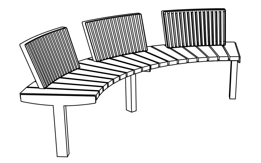 Puistonpenkki mmcité Vera Solo LVS630 - a - t LVS630 - a - 202000 - ral1000 - Lehtovuori