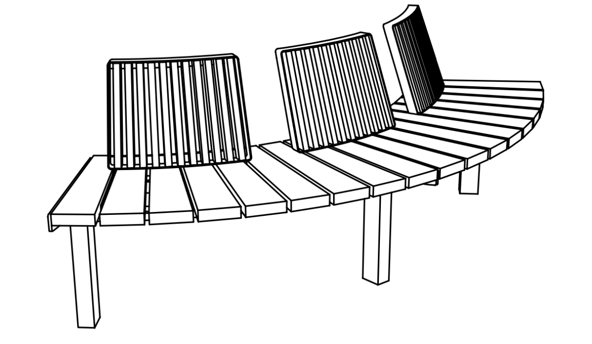 Puistonpenkki mmcité Vera Solo LVS630 - e - t LVS630 - e - 202000 - ral1000 - Lehtovuori