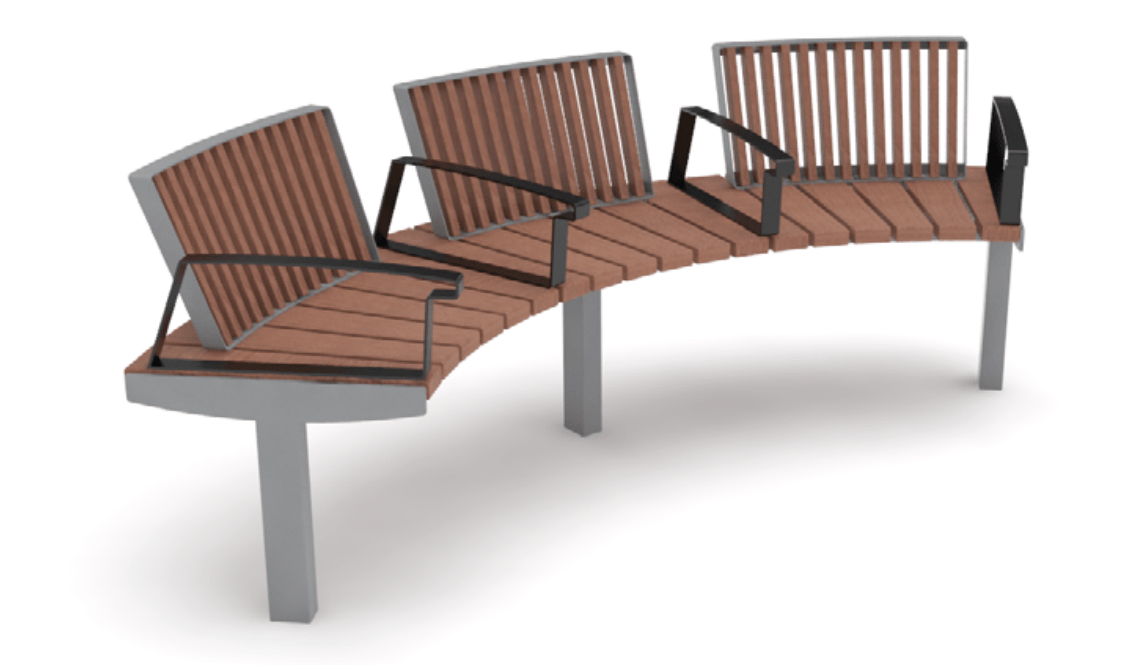 Puistonpenkki mmcité Vera Solo LVS635 - a - t LVS635 - a - 202000 - ral1000 - Lehtovuori