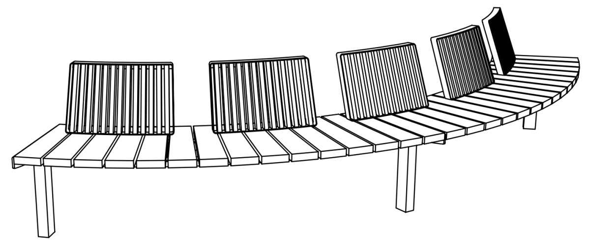 Puistonpenkki mmcité Vera Solo LVS670 - e - t LVS670 - e - 202000 - ral1000 - Lehtovuori