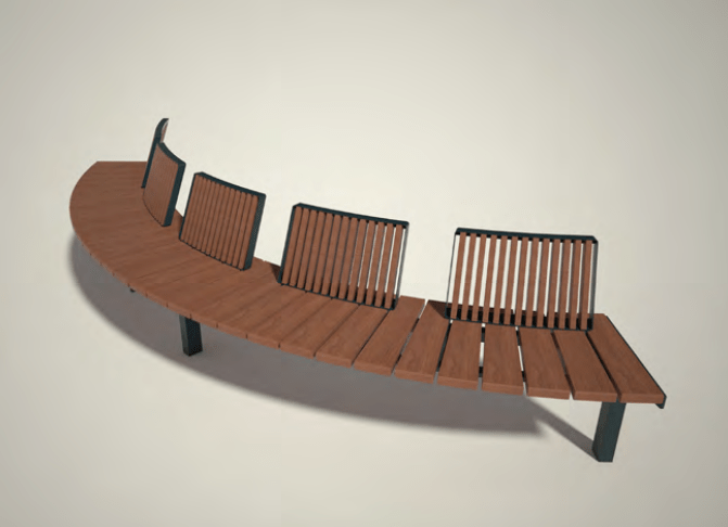 Puistonpenkki mmcité Vera Solo LVS670 - e - t LVS670 - e - 202000 - ral1000 - Lehtovuori