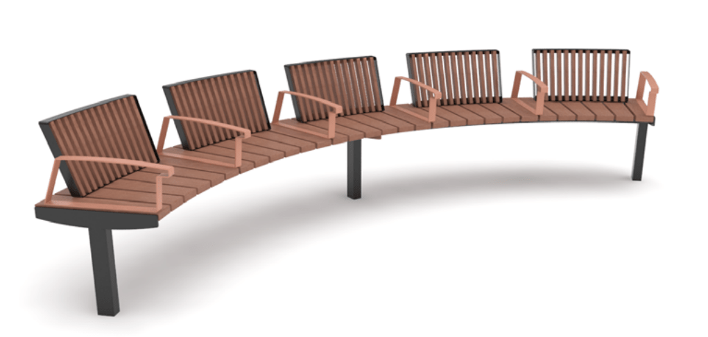 Puistonpenkki mmcité Vera Solo LVS675 - a - t LVS675 - a - 202000 - ral1000 - Lehtovuori