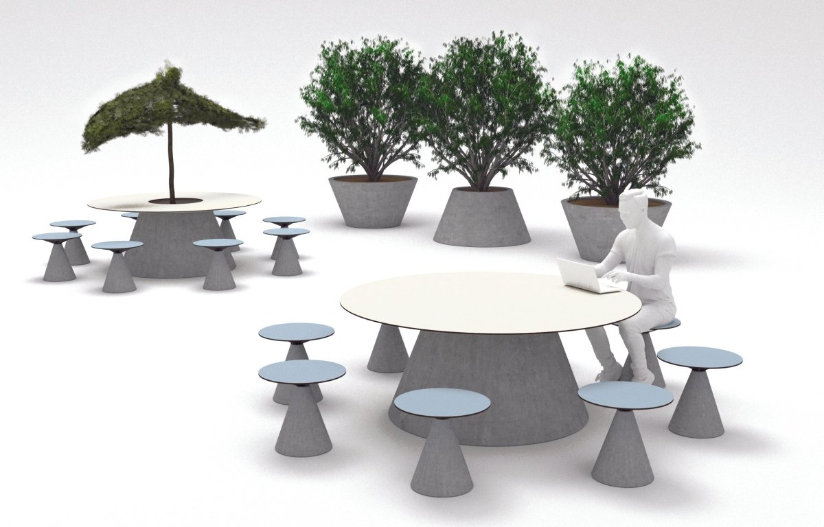 Puistonpöytä mmcité Conics CON910 CON910 - 002001 - Lehtovuori