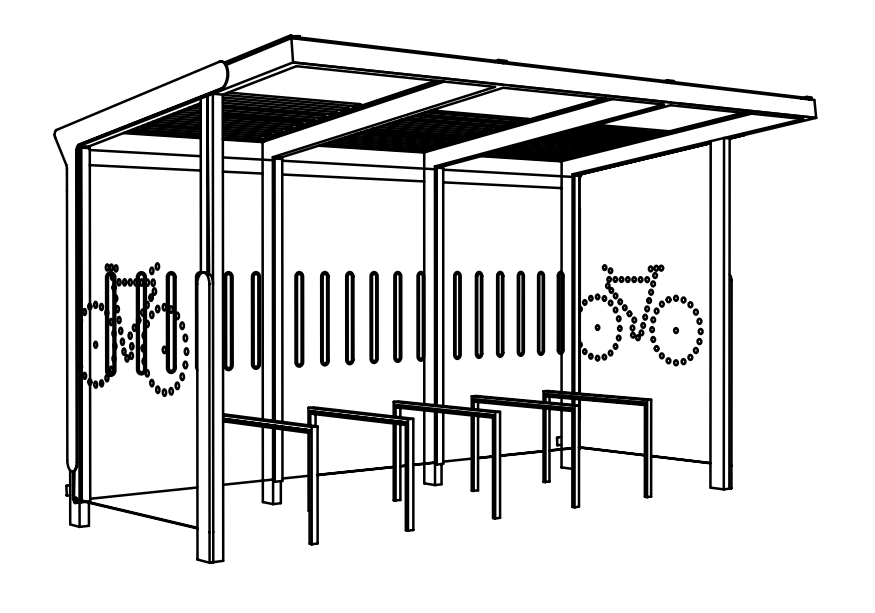 Pyöräkatos mmcité Aureo Velo AE - V310 - 02 - SS AE - V310 - SS - 202400 - ral1000 - Lehtovuori