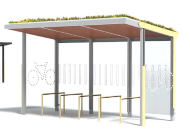 Pyöräkatos mmcité Aureo Velo AE - V310 - 02 - SS AE - V310 - SS - 202400 - ral1000 - Lehtovuori
