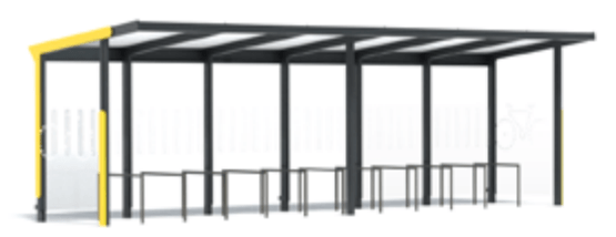 Pyöräkatos mmcité Aureo Velo AE - V610 - 02 - SS AE - V610 - SS - 202400 - ral1000 - Lehtovuori