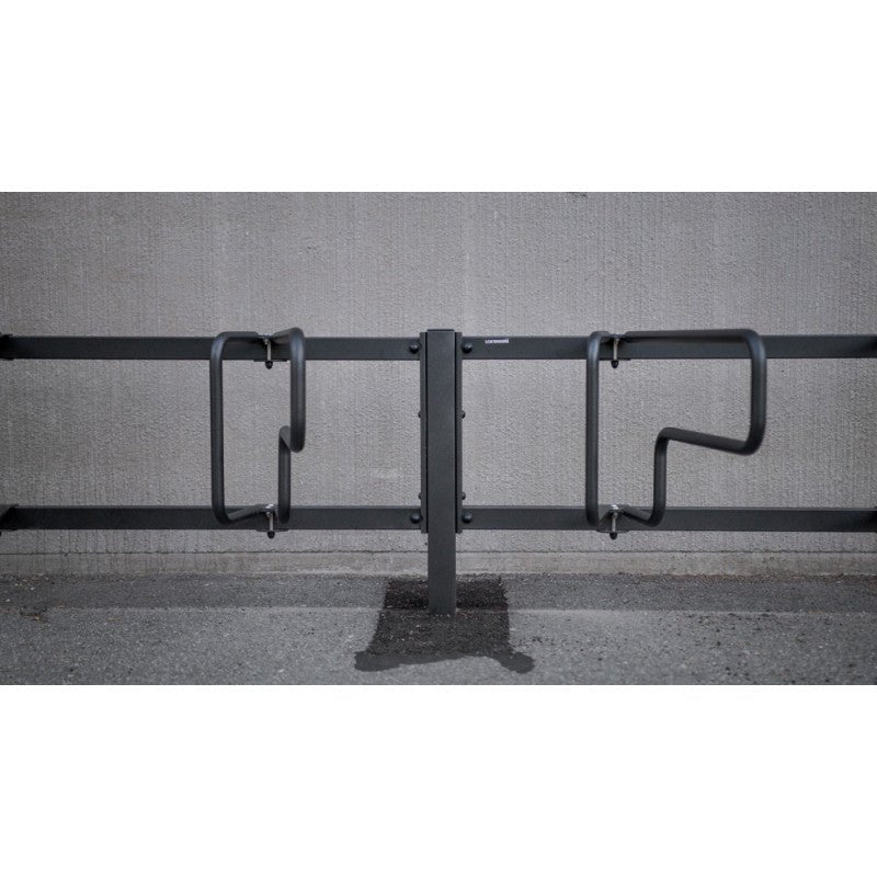 Pyöräteline CubiQ Standard 1 - puol 4pp, välitys 500 mm, uppoasennus - Lehtovuori