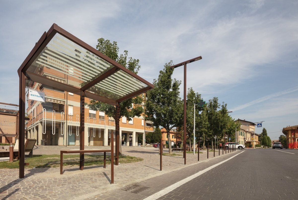 Pysäkkikatos Aureo AE200 - SS AE200 - SS - 202500 - ral1000 - Lehtovuori