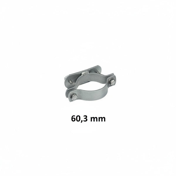 Roska-astian pylväskiinnitin, 60,3 mm, rst