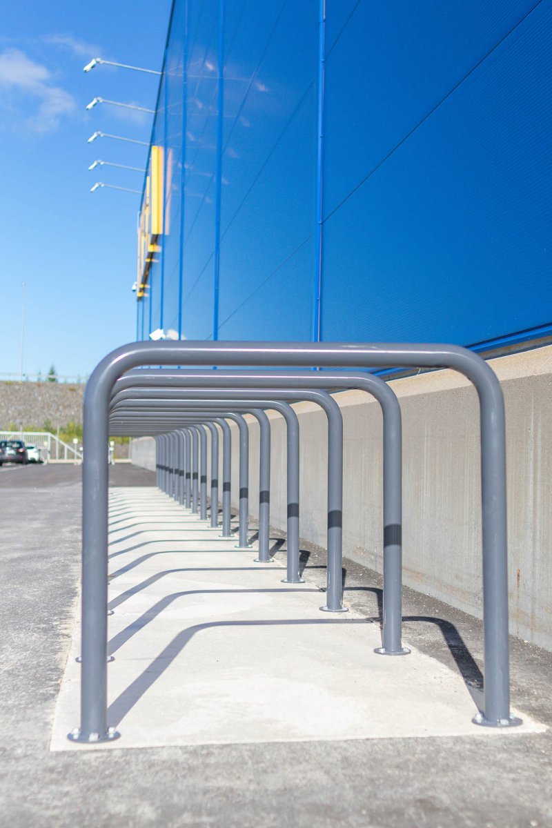 Runkolukittava pyöräteline U2, znm, L1000xK900, Pinta - asennettava - Lehtovuori